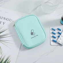 便携式旅行药品收纳袋，适用于急救箱、家庭药物整理袋、迷你便携包，适用于旅行收纳袋、化妆包、化妆包、度假收纳袋、大容量化妆品收纳袋、化妆盒，适用于口红、刷子、护肤品、手机、硬币、小物品，适用于家庭、礼物、度假和节日万圣节圣诞节多功能用途 - 寶藍色 - 查看 7