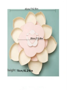 1pc Multifunctional Rotating Fruit Plate With Cover, Used As Candy Snack Box Or High-end Living Room Fruit Plate For Chinese New Year - Red - View 2