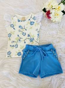 Young Girls Sets - 藍白色 - 查看 1