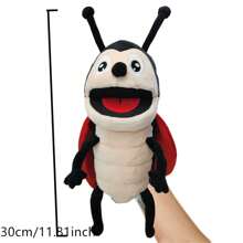 1只昆蟲系列手偶,包括蜜蜂、螞蟻、瓢蟲、毛毛蟲、蝴蝶、蜻蜓、玩具填充動物布偶,生日禮物,聖誕新年禮物 - 米色 - 查看 9