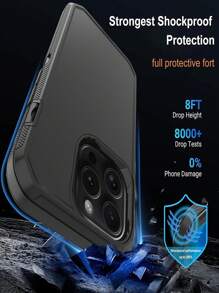 Estuche de teléfono resistente de Apple de 3 capas para protección contra golpes, con 2 protectores de pantalla