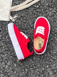 OPOEE Kids Canvas Shoes, Spring/Fall Korean Style Simple Design Boys/Girls Low Top Casual Athletic Shoes, Classic And Versatile Fashionable Canvas Shoes, Perfect For Sports And Skateboarding