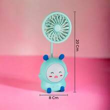 Ventilador portátil, de escritorio, con diseño Kawaii. - Azul - Ver 4