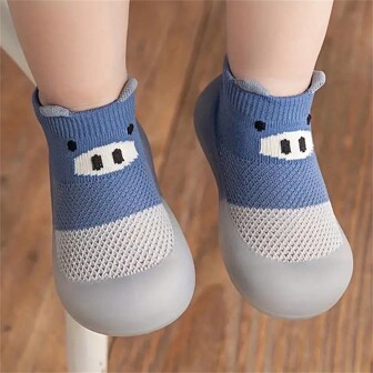 1pair Cartoon Baby Walking Shoes Socks Anti-slip Indoor Socks