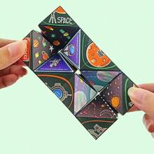 Three-dimensional Geometric Abstract Style Magic Cube With Infinite Variety, Stress Relief Toy 3d Infinite Cube - Apricot - View 2