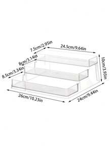 Perfume Storage Holder Box Clear Display Shelf For Cosmetics And Skincare, Makeup Organizer For Dressing Table - Clear - View 2