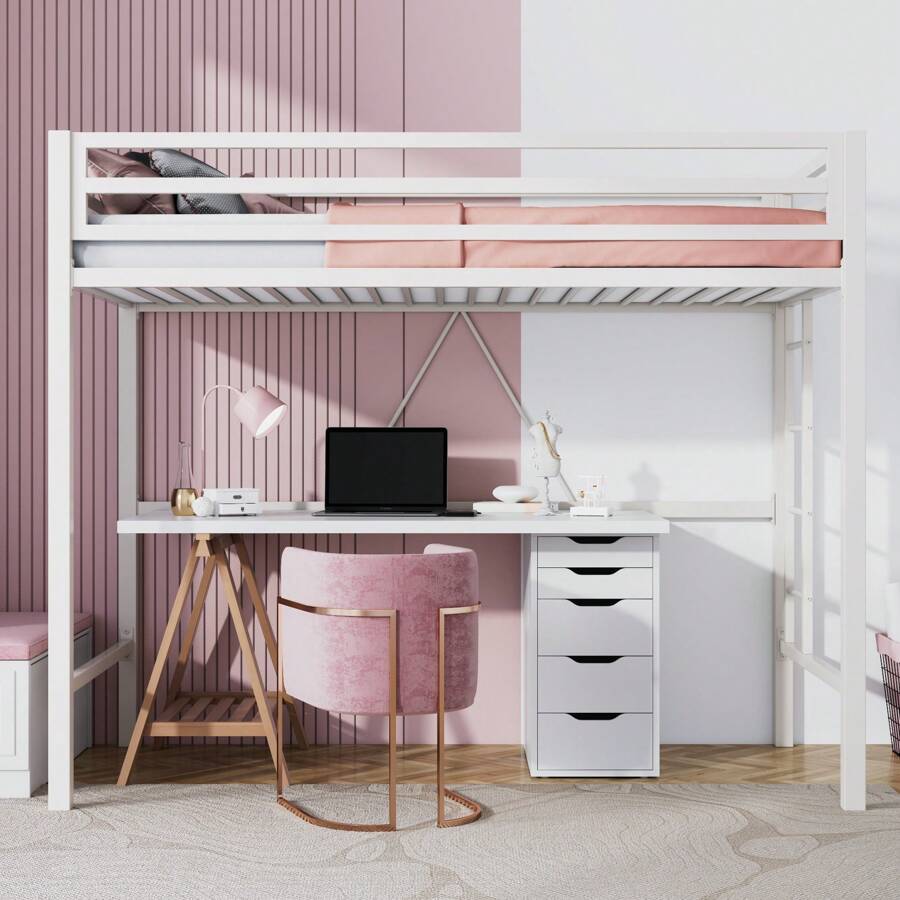 SHA CERLIN Junior Loft Bed Twin Size Heavy Duty Twin Bed Frame With SHA CERLIN Junior Loft Bed Twin Size Heavy Duty Twin Bed Frame With