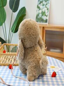 1pc Poodle Plush Toy With Leash, Cute Stuffed Animal, Brown - Brown - View 5