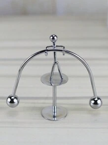 1入組 + 雙腳舉重鐵人造型 + 創意搖搖杯 + 辦公室平衡玩具 + 感恩節聖誕禮物 - 銀色 - 查看 1