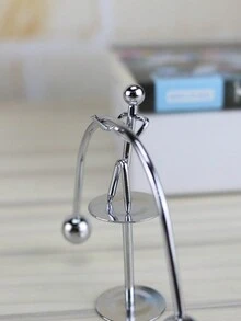 1入組 + 雙腳舉重鐵人造型 + 創意搖搖杯 + 辦公室平衡玩具 + 感恩節聖誕禮物 - 銀色 - 查看 3