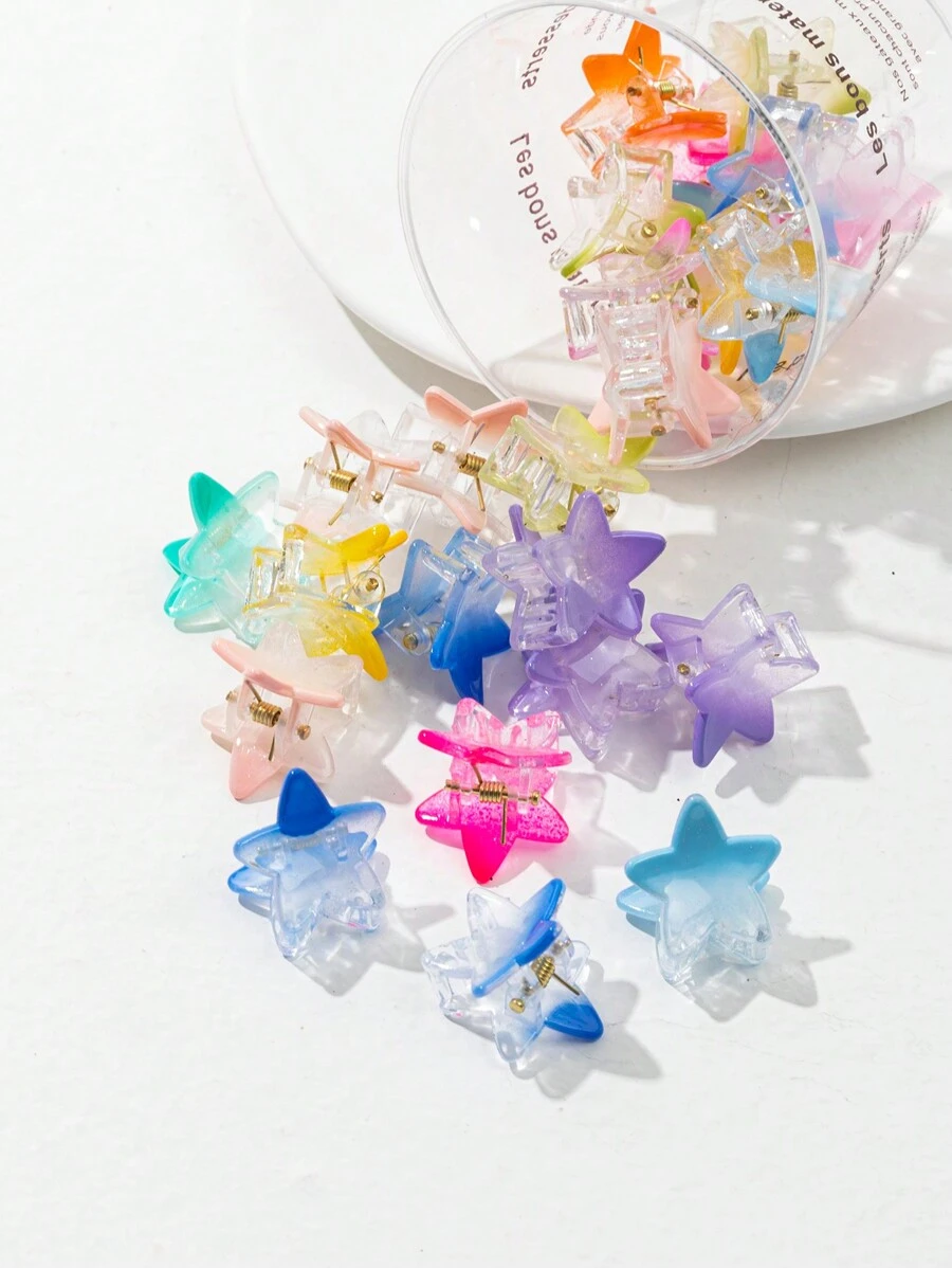25 cái Đầy màu sắc Ngôi sao Kẹp tóc , Hoàn hảo Qủa tặng Đối với Cô gái tuổi teen , Bạn gái , Trẻ em & Gia đình - Nhiều màu - Xem 1