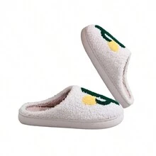 Cactus Pattern Unisex Plush Slippers - Multicolor - View 5