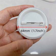 44mm 1.7inch Pins Broach DIY Buttons Snap-In Craft - Pink - View 2