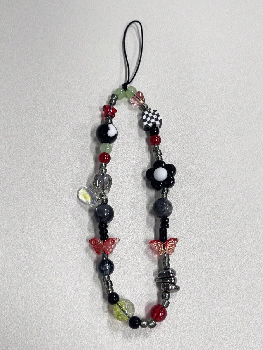 Diy Beaded Circus Themed Phone Charm, Camera Strap For Girls And Women, Anti-Drop Phone Accessory Gifts For Mother, Family, Friends, Birthday, Holiday Phone Chain - Multicolor - View 1
