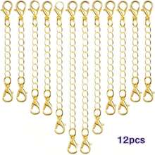 7-12pcs Diy Jewelry Making Supplies Kit Including Chain & Lobster Claw Clasp For Adults And Beginners - Yellow Gold - View 14