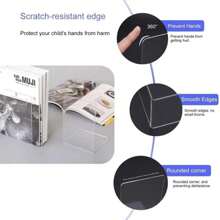 2pcs Acrylic Bookend, Clear Book Stand Holder, Non-Slip Storage Organizer For Student Offices Back To School