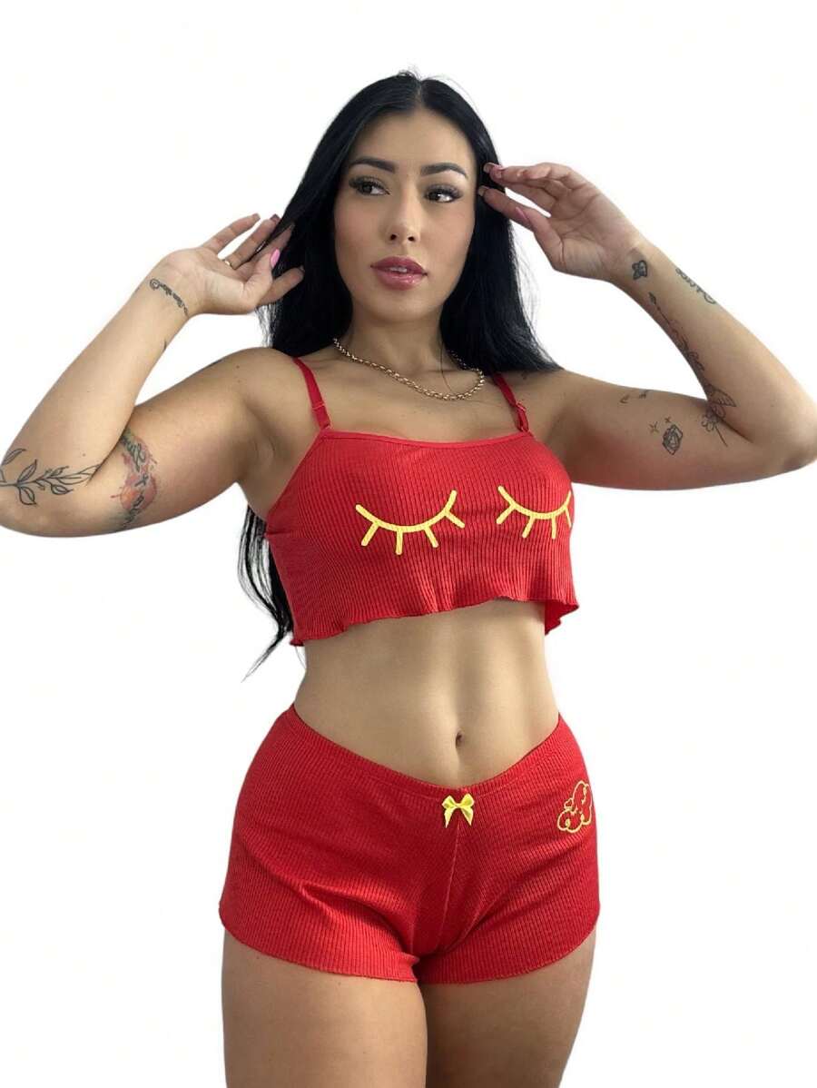 Women Pajama Sets - Đỏ - Xem 1