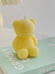 1 Pieza Vela De Fragancia De Cera De Soja Con Forma De Oso De Peluche, Regalo Creativo De Cumpleaños Para Hacer Uno Mismo, Decóración Del Hogar