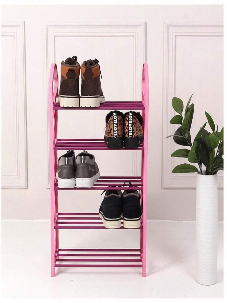 Organizador Zapatos Rack Zapatera 4 Niveles - Rosa - Ver 1