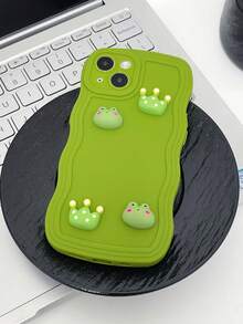 1入組青蛙皇冠設計DIY相機保護TPU軟殼手機殼，適用於蘋果iPhone 15 14 13 12 11 Pro Max，防震防摔 - 彩色 - 查看 4