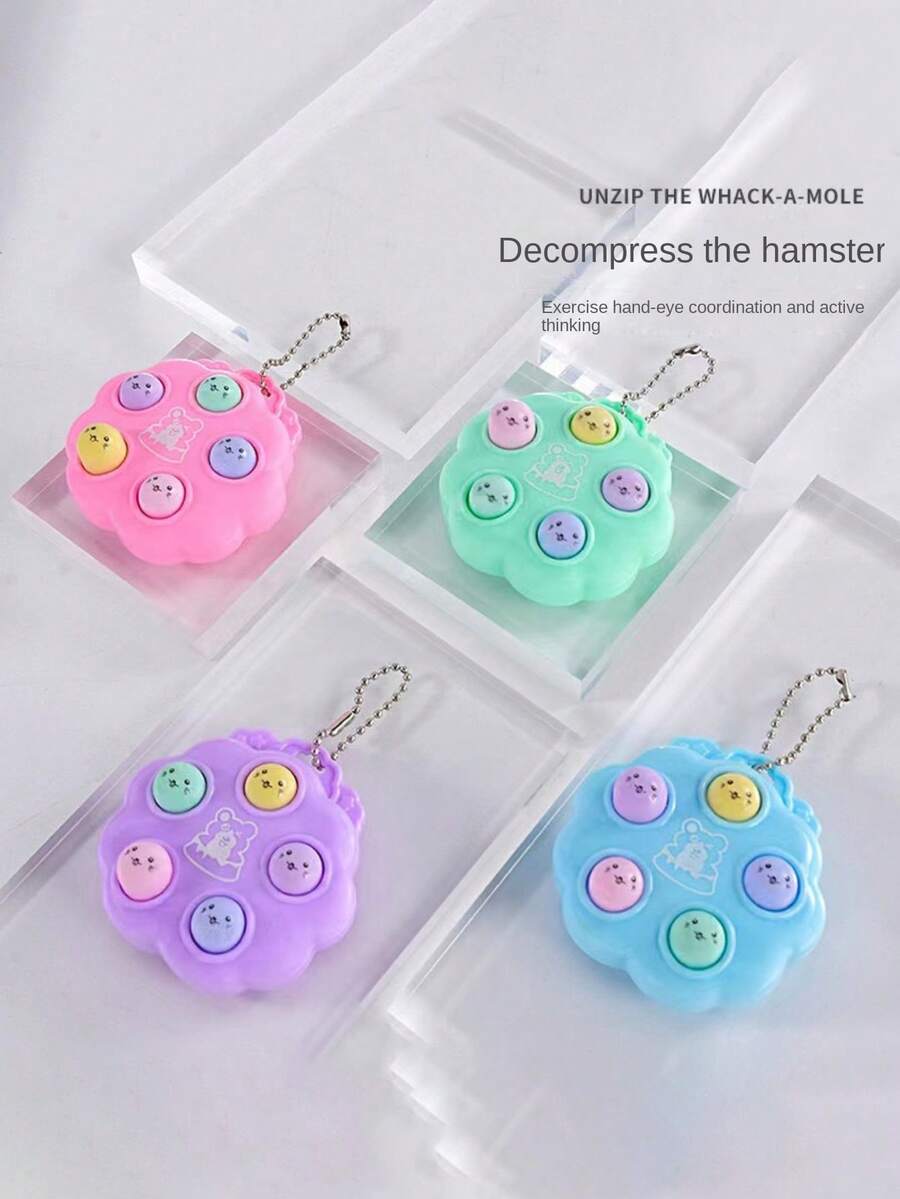 1pc Teenagers' Key Chain Beaded Chain For Reducing Stress And As Mini Lovely Souvenir Accessory Pendant(random Color)