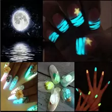 Dofuny Groene lichtgevende nagelkunstpoeder 10g Professionele zeldzame aardenstof Langdurige glow-in-the-dark manicure dip pigment glitter voor nagels