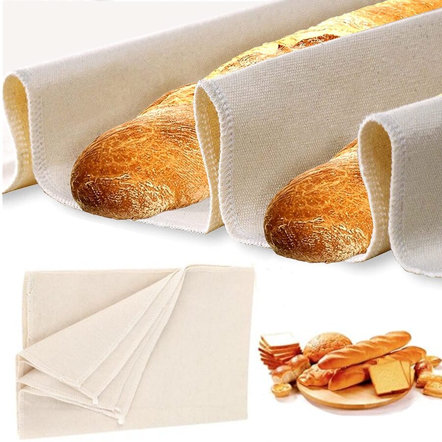 麵包發酵布,可重複使用麵包發酵布,厚麵包發酵布,適合發酵麵團,法棍,麵包,糕點,自製麵包 - 36x45厘米 - 查看 1