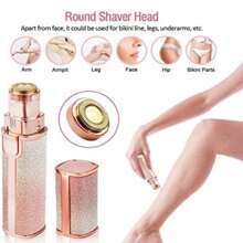 Depiladora Facial Mujer, 2 en 1 Eléctrica Depiladora Cejas Afeitadora Removedor de Vello Maquina Depilar Facial USB Recargable Impermeable Portátil sin Dolor Luz LED - Multicolor - Ver 2