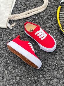 OPOEE Kids Canvas Shoes, Spring/Fall Korean Style Simple Design Boys/Girls Low Top Casual Athletic Shoes, Classic And Versatile Fashionable Canvas Shoes, Perfect For Sports And Skateboarding