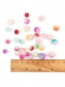 90 قطعة من الخرز الملون الدائري المتدرج المزيف الخاص بصنع المجوهرات DIY والإكسسوارات اليدوية - كرة بايبيري - مشاهدة 7