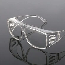 男女適用防風、防塵及潑水鏡片,適用於日常騎行、戶外工作,透明框架,包裝內配有1入零售盒 - 無色 - 查看 7