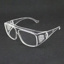 男女適用防風、防塵及潑水鏡片,適用於日常騎行、戶外工作,透明框架,包裝內配有1入零售盒 - 無色 - 查看 1