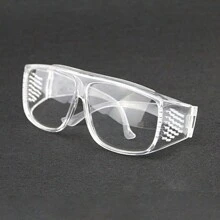 男女適用防風、防塵及潑水鏡片,適用於日常騎行、戶外工作,透明框架,包裝內配有1入零售盒 - 無色 - 查看 2