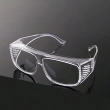 男女適用防風、防塵及潑水鏡片,適用於日常騎行、戶外工作,透明框架,包裝內配有1入零售盒 - 無色 - 查看 6