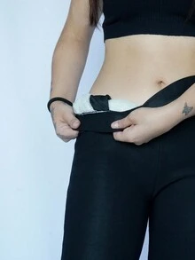 KIT DE 2 PANTALONES AFELPADOS  LISOS PARA DAMA, COMBINABLES CON TACONES O TENIS. - Café integral - Ver 8