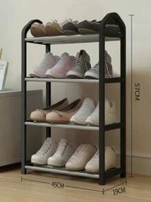 Shoe Organizer Rack Shoe Rack 4 Levels - Black - View 1