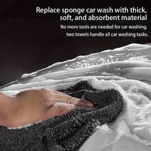 15 件灰色/白色/藍色超細纖維毛巾,現代風格聚酯長方形汽車清潔毛巾 - 灰色 - 查看 9