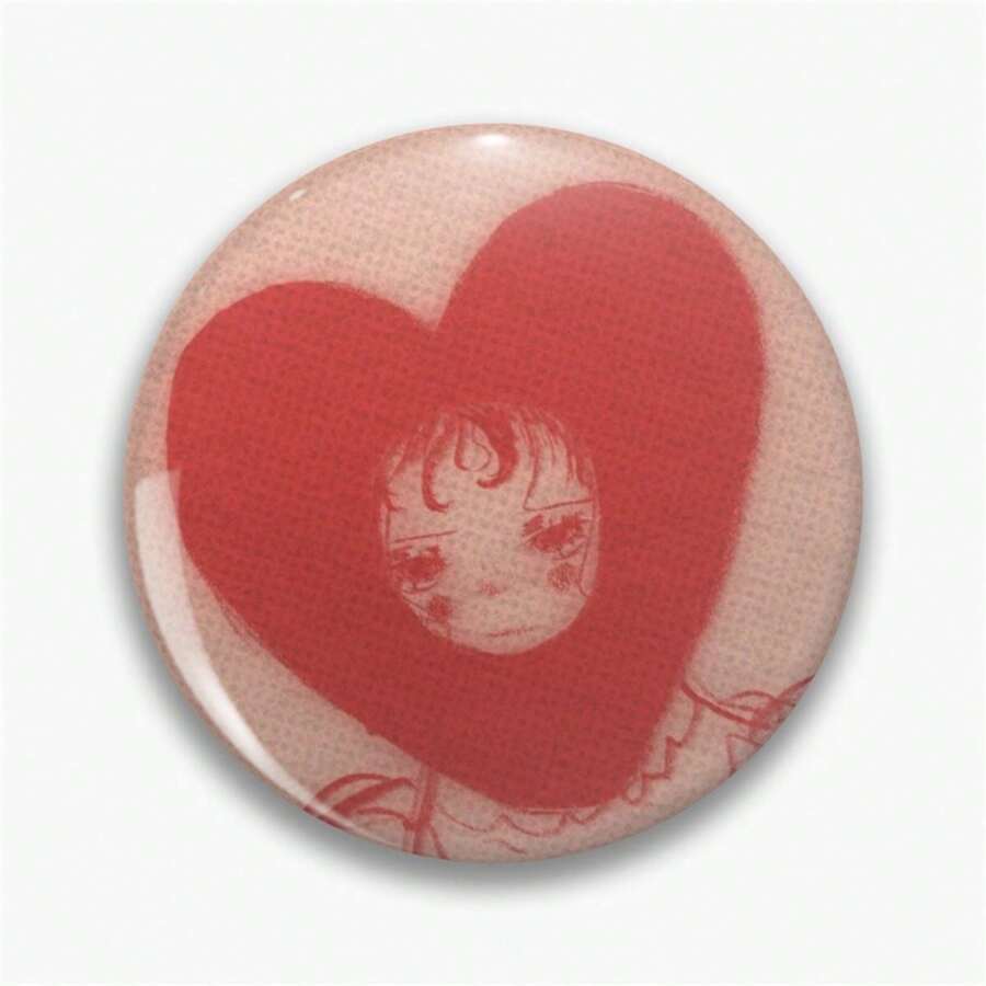 44mm 1.7inch Pins Broach DIY Buttons Snap-In Craft - Pink - View 1