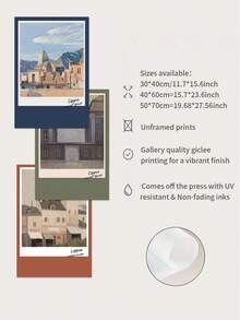 3入組抽象藝術風景畫布印刷品,豪華客廳沙發背景牆裝飾 - 彩色 - 查看 6