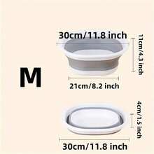 Foldable Handwashing Basin For Home, Large Size For Dormitory, Portable Compressed Travel Laundry Basin For Small Size - Grey - View 3