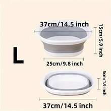 Foldable Handwashing Basin For Home, Large Size For Dormitory, Portable Compressed Travel Laundry Basin For Small Size - Grey - View 4
