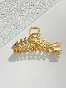 魚骨造型髮夾,防滑,強力定型髮型工具,法式設計,適用於粗細髮質,適用於女性和女孩適用的萬聖節時尚髮飾配件