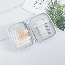 便携式旅行药品收纳袋，适用于急救箱、家庭药物整理袋、迷你便携包，适用于旅行收纳袋、化妆包、化妆包、度假收纳袋、大容量化妆品收纳袋、化妆盒，适用于口红、刷子、护肤品、手机、硬币、小物品，适用于家庭、礼物、度假和节日万圣节圣诞节多功能用途 - 寶藍色 - 查看 10