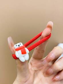 10入組兒童可愛聖誕卡通髮圈 - 彩色 - 查看 5