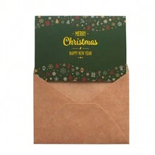 6pcs Christmas Greeting Cards Set With Envelopes, Creative Handmade Diy Cartoon Birthday Blessing Mini Thank You Cards Message Cards - Multicolor - View 5