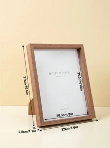 1pc Pet Cat/dog Memorial Picture Frame Desktop Display Stand - Coffee Brown - View 11