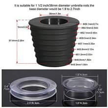 Umbrella Hole Ring Cap With Silicon Umbrella Stopper For Outdoor Garden Table - Multicolor - View 3