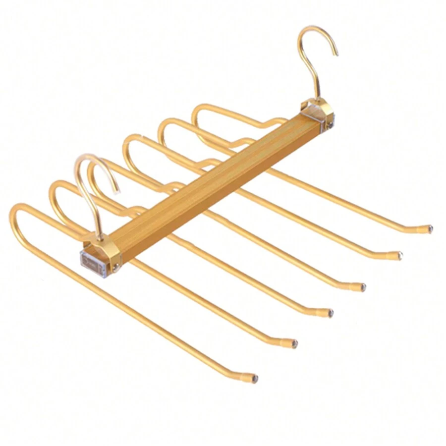 1入組門後雙鉤掛勾,可折疊空間節省褲架適用於圍巾毛巾披肩(36*33.5*17cm) - 金色 - 查看 1