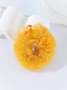 1 件女士可爱时尚黄色毛绒花朵发带、甜美发带、手链、礼物