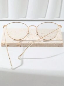 1件新款金属工艺脚部装饰品，室内电脑阅读，户外光感变色猫眼时尚男女通用眼镜